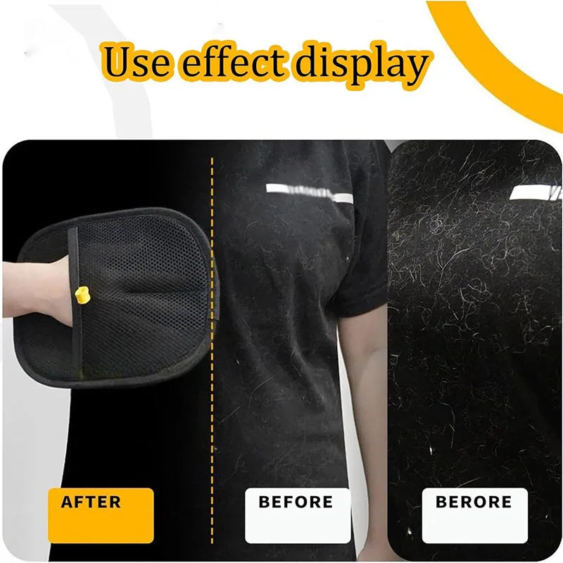 2x Pet Hair Removal Tools Reusable Gloves Pet Double Sided Beauty Gloves Carpet Removal Pet Fur Hair Pet Supplies Sofa Carpet Home